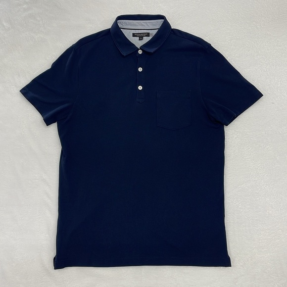 Banana Republic Performance Knit Polo Navy Size Large - Picture 1 of 8